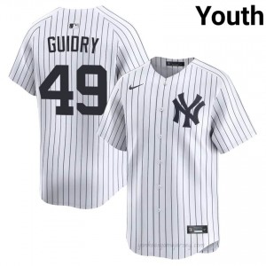 Ron Guidry #49 White Basseball Jersey | Youth Yanks Premium MLB Uniform 2n816565