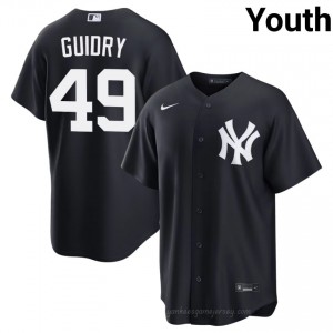 Youth Ron Guidry #49 Navy Alternate Limited Basseball Jersey | NYY Official MLB Design I88h2013