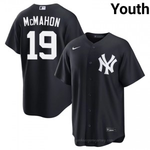 Navy Ryan McMahon #19 Youth Basseball Jersey | New York Yankees Limited Edition MLB Player Gear 08308m85
