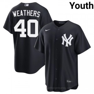 Youth Ryan Weathers #40 Navy Alternate Limited Basseball Jersey | Yankees Official MLB Design x6I4s053