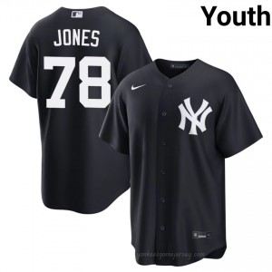 Youth Spencer Jones #78 Navy Alternate Limited Basseball Jersey | NY Yankee Official MLB Design t8m47B78