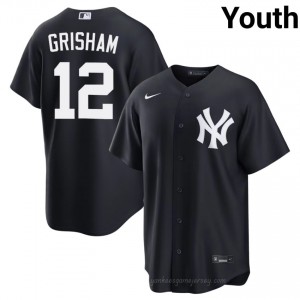 Navy Trent Grisham #12 Youth Basseball Jersey | Yankees Limited Edition MLB Player Gear KGvcd667