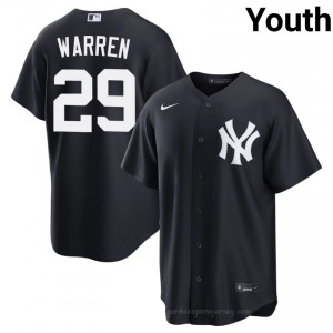 Youth Will Warren #29 Navy Alternate Limited Basseball Jersey | NYY Official MLB Design 7H871451