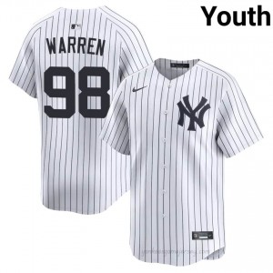 Will Warren #98 White Basseball Jersey | Youth Yankees Premium MLB Uniform HlJ8hS63