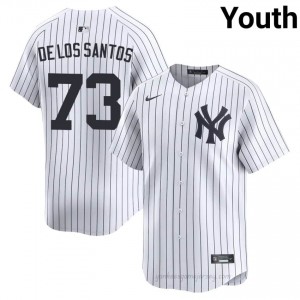 Yerry De los Santos #73 White Basseball Jersey | Youth NY Yankee Premium MLB Uniform Qns0L179