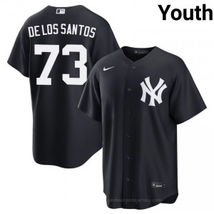 Navy Yerry De los Santos #73 Youth Basseball Jersey | New York Yankees Limited Edition MLB Player Gear QSWXS030