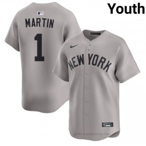 Youth Billy Martin #1 New York Yankees Gray Elite Basseball Jersey| Stitch Authentic 0eW43n23