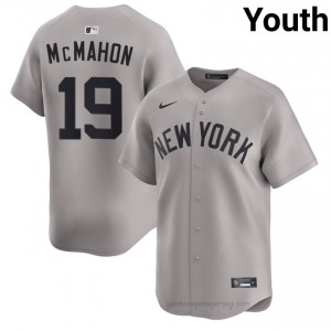 #19 Ryan McMahon Gray On-Field Style Basseball Jersey | Youth Authentic Yankees MLB Apparel tyDiDE20